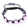 Shamballa Armband Glasperlen Hmatit rosa