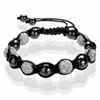 Shamballa Armband Hmatit Kugel oval